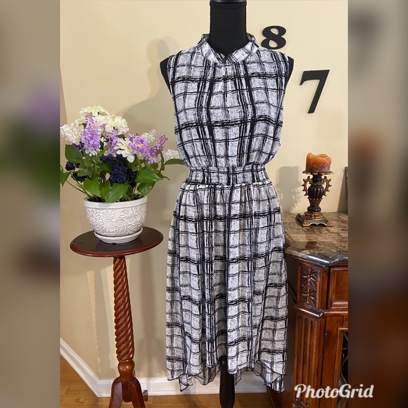 THML Dresses & Skirts - THML Plaid Sheer Dress